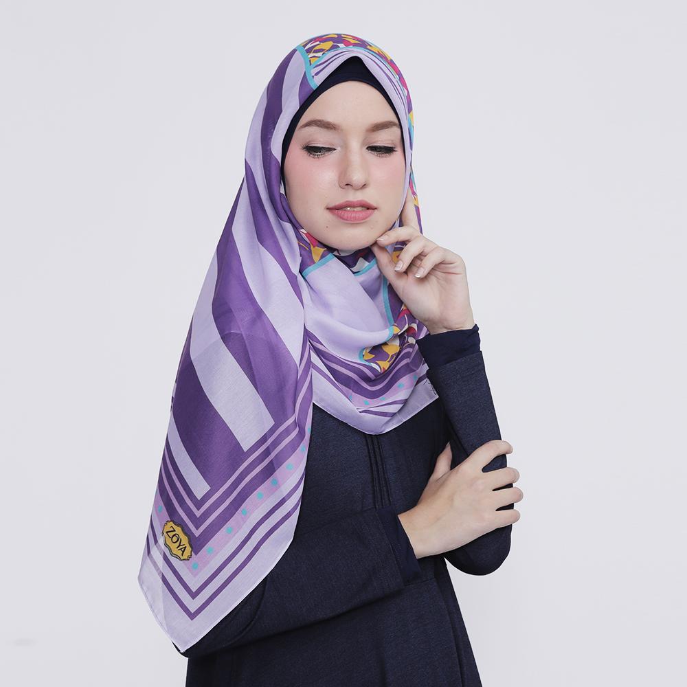 Kerudung Zoya Hijab Segiempat - Fushion Scarf