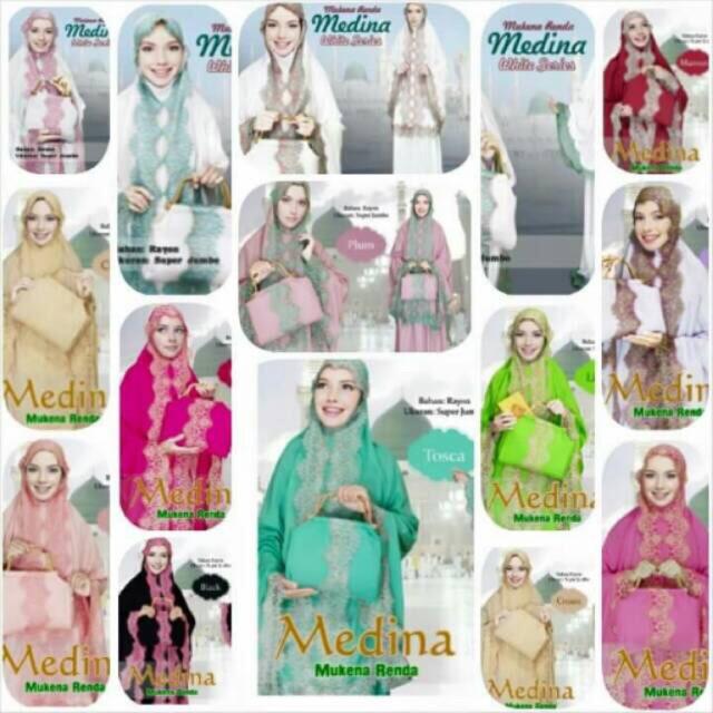 Mukena Renda || medina restok najwa (Maroon)