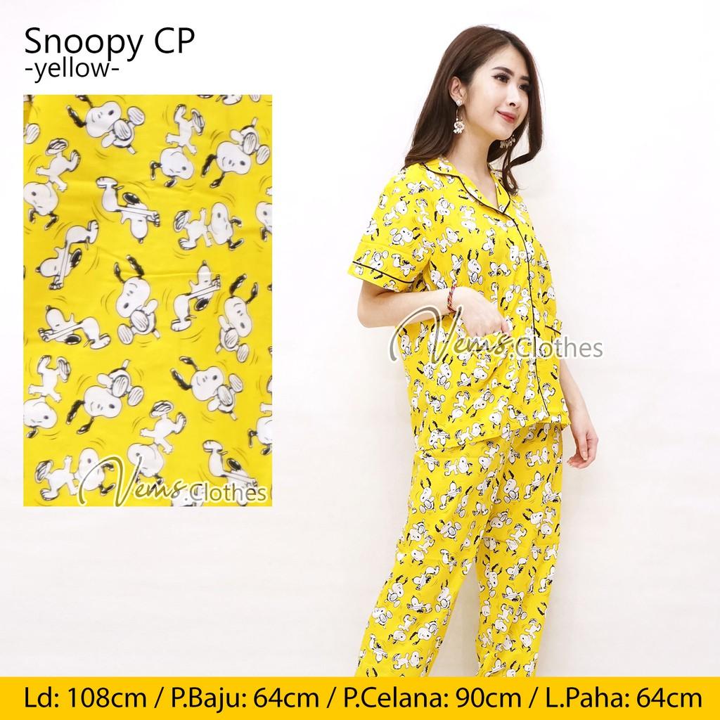 Vems Piyama katun Snoopy yellow HP