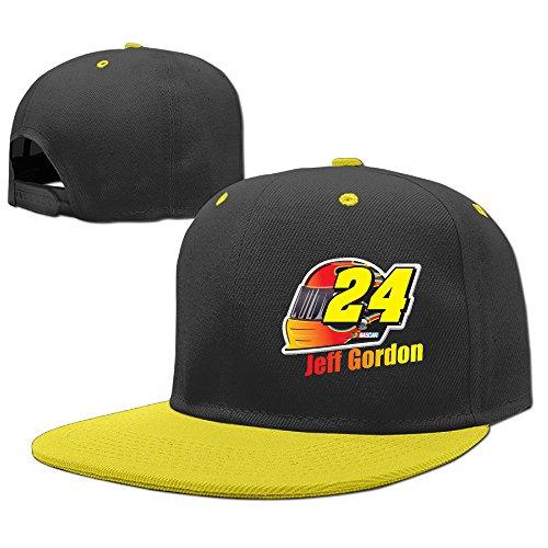 Kids Jeff Gordon Checkered Flag Flat Brim Hip-Hop Caps Trucker Hats Snapbacks