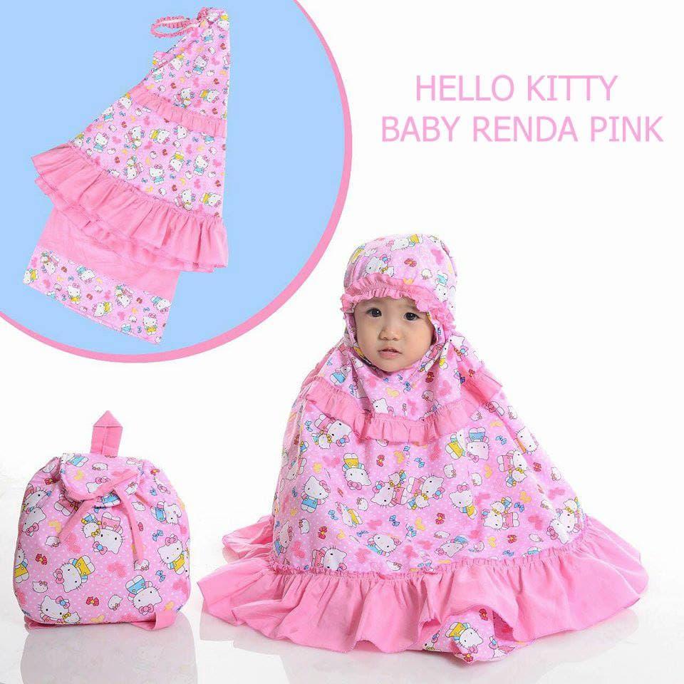 viza - MUKENA ANAK HELLO KITTY RENDA PINK SIZE XXS / BABY (1-2 TAHUN)baju muslim wanita / baju muslimah / baju muslim wamita terbaru / baju muslim murah TERBARU!!