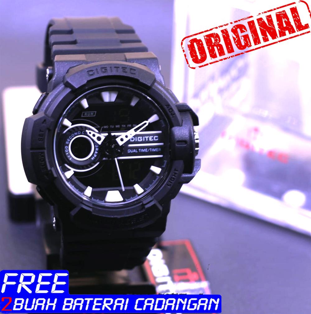Jam tangan pria - digitec - original - water resist - model terbaru - strap karet