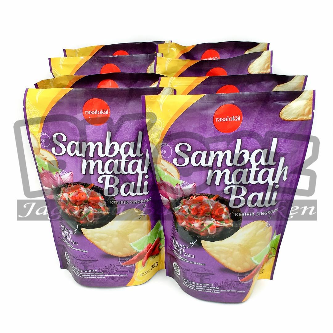 RasaLokal Bali Paket Isi 8 Keripik Singkong Sambal Matah Bali