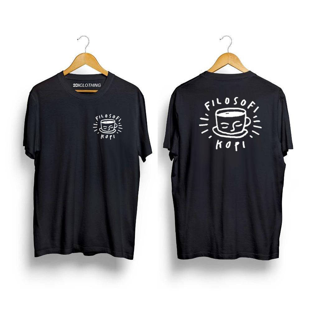 Kaos Distro filosofi kopi - black tshirt premium filosofi kopi
