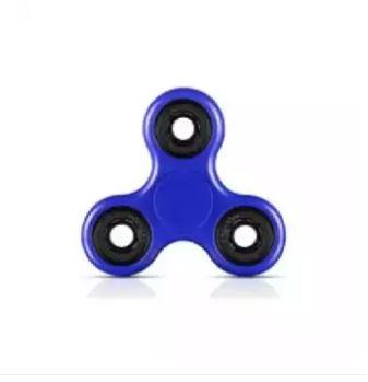 Aiueo Fidget Spinner Hand Toys Mainan Tri-Spinner EDC Ceramic Ball Focus Games - Biru
