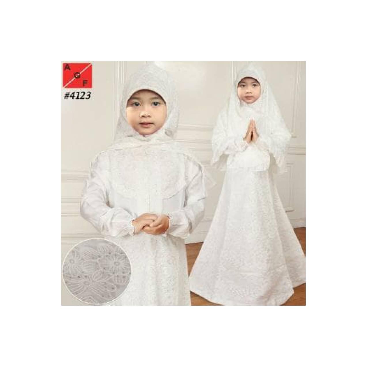 !!!TErlaris Baju Muslim Gamis Putih Remaja Anak Tanggung Bahan Silk