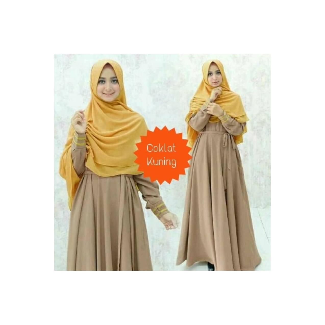 baju muslim pesta gamis yunmina aneka warna 1 dress maxi hijab trendy