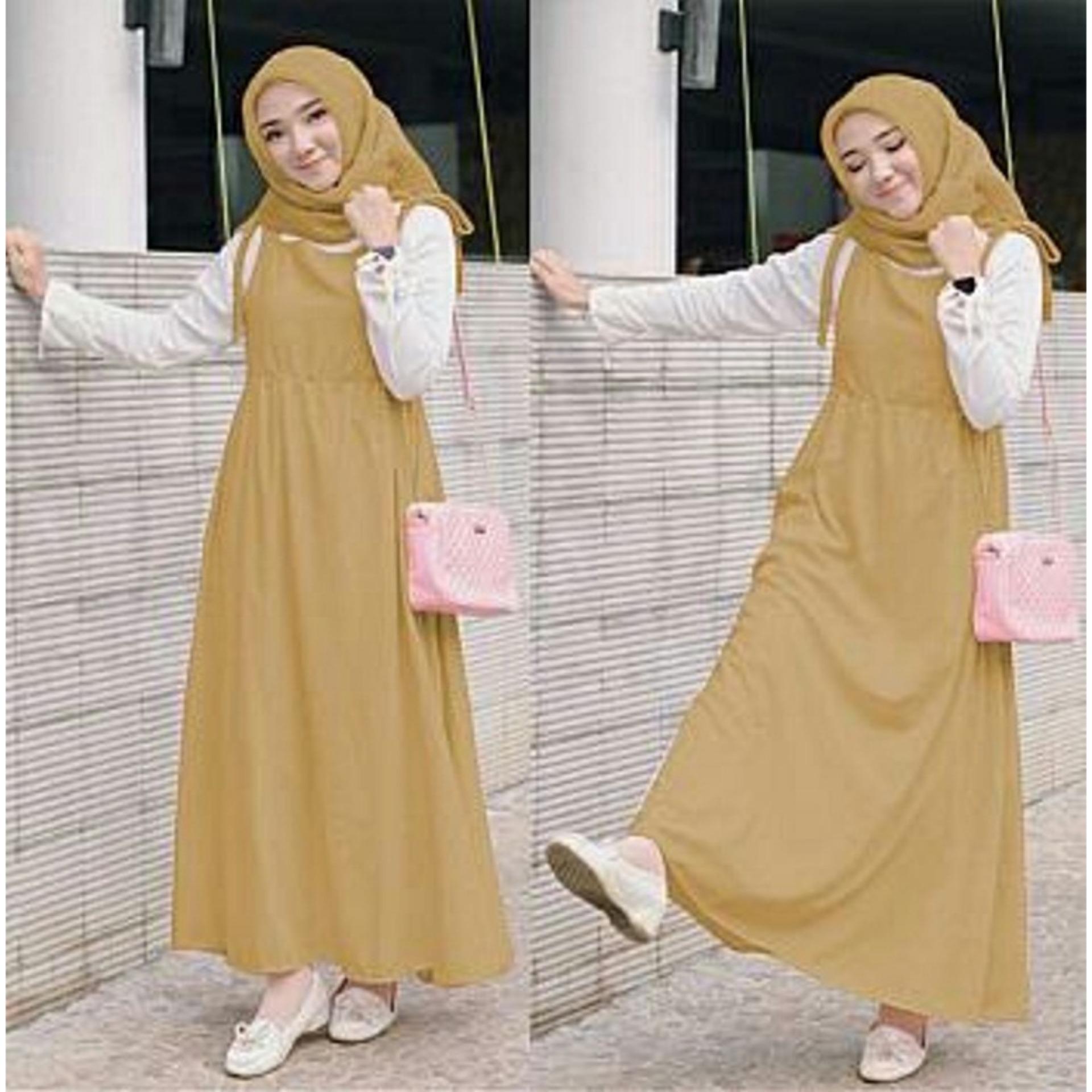 DIONISIA WAKANI Overall Maxi Dress Muslim Wanita Gamis Terbaru Lengan Panjang Pashmina DIONISIA WAKANI Overall Maxi Dress Muslim Wanita Gamis Terbaru Lengan Panjang Pashmina