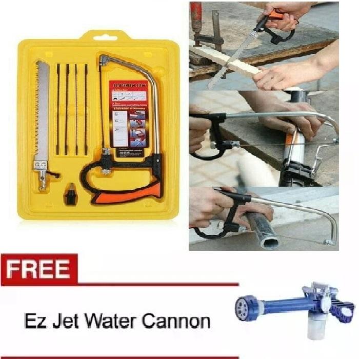 Aiueo Gergaji Mini Serbaguna Mini Magic Saw Gergaji Triplek Besi Pipa Free Ez Jet Water Canon