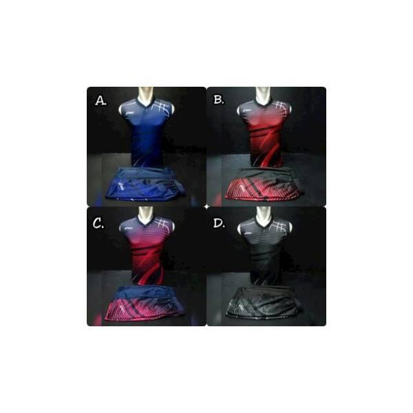 Setelan Singlet Voli / Volley Asics AC02 Printing