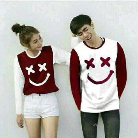 TJ.COLL - Kaos LENGAN PANJANG CP XOXO-HARGA SUDAH DAPAT 2KAOS = ( PRIA L-WANITA M) KAOS MURAH HARGA GROSIRAN Busana Pasangan Kaos Couple Kaos Oblong T-Shirt