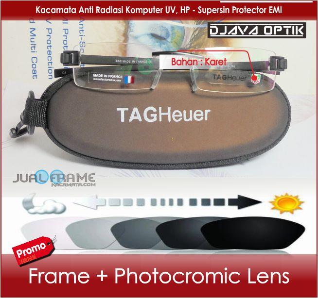 Frame kacamata 8025 Kacamata PHOTOCROMIC lensa otomatis menghitam bisa minus & anti radiasi