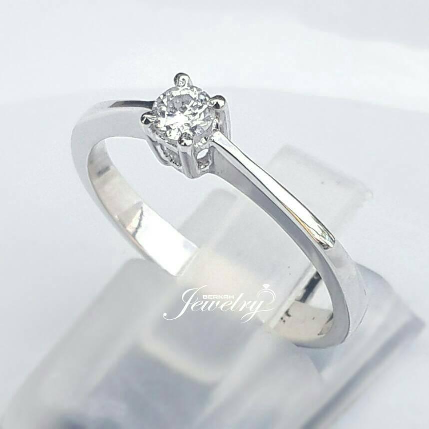 NEW PROMO HANYA 2 HARI Cincin Solitaire Emas Berlian Natural Diamond
