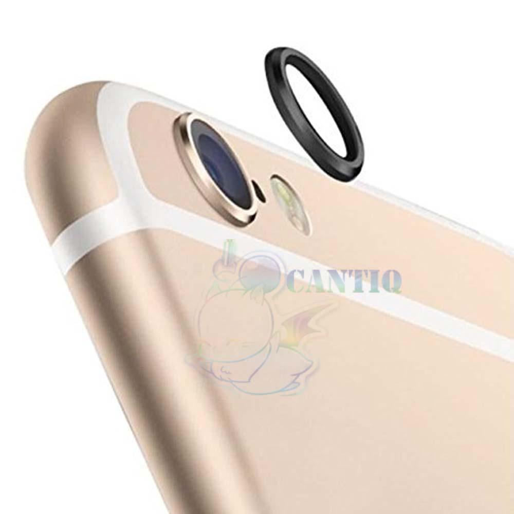 QCF Ring Camera Iphone 6 / Metal Lens Protector Iphone 6G / Pelindung Kamera Apple Iphone 6S Ukuran 4.7 inch - Hitam