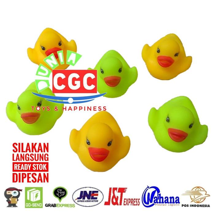 Bebek Karet Mainan Edukasi Anak 6pcs Bunyi SNI 3tahun Teman Mandi ANak