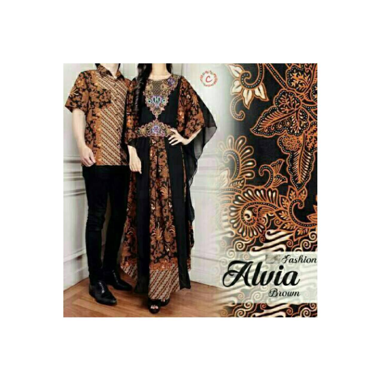 NEW kaftan satin abaya alvia batik black + kemeja Promo