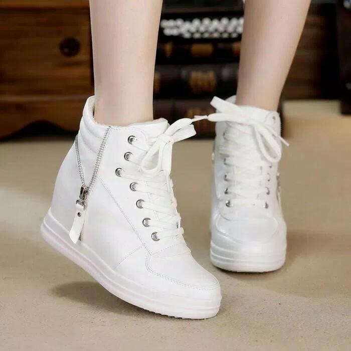 Spatu Sneakers Boots Tali Sleting HS