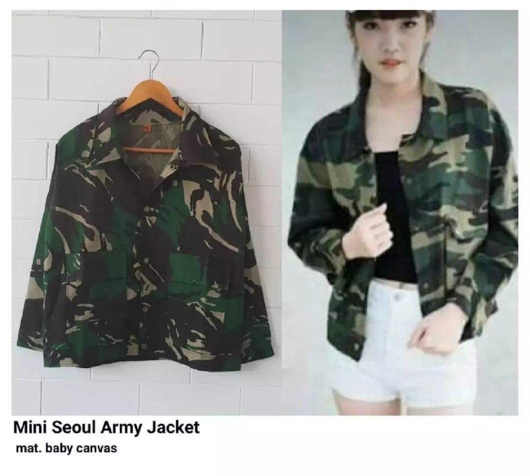 MINI SEOUL ARMY - JAKET PARKA LORENG WANITA