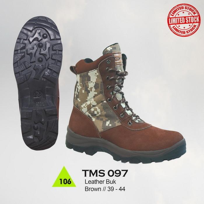 Sepatu Boots Pria Asli Cibaduyut / Sepatu Adventure Motif Loreng Kere