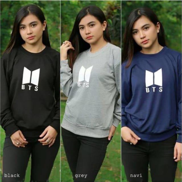 Damai fashion jakarta - baju atasan sweater wanita LOUISE BTS 3 warna - KONVEKSI BAJU MURAH