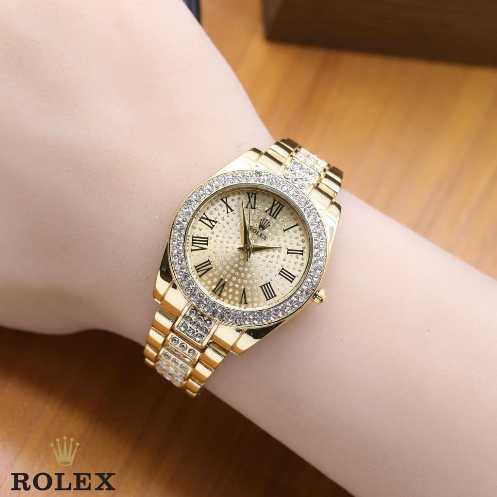 Jam Tangan Wanita / Cewek Rolex SK828 Rantai Full Gold