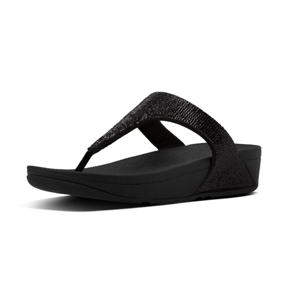 Fitflop Electra Micro Toe-Post , Black, Footwear, Womens