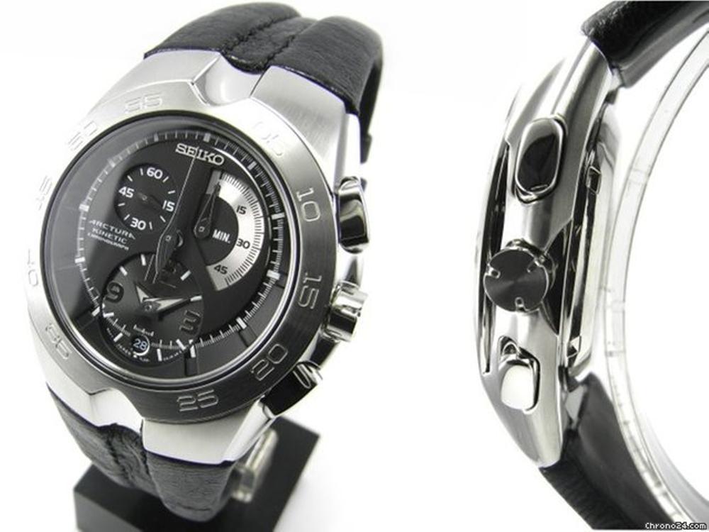 Seiko Arctura SNL031P1 Kinetic Black Dial-Leather | Jam Pria SNL031