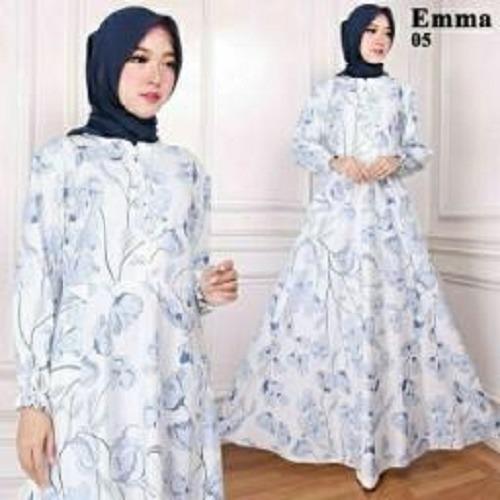 PROMO BAJU - SUPPLIER GROSIR BAJU MUSLIM WANITA DEWASA MAXI EMMA BUSUI SYARI GAMIS MAXY PAKAIAN LENGAN PANJANG WARNA NAVY PUTIH PINK MURAH GROSIR KEKINIAN BAHAN KATUN