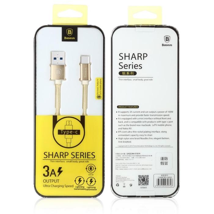 Baseus Type C USB Cable kabel Data Charger Nexus 6p Lumia 950 XL Mi 4C