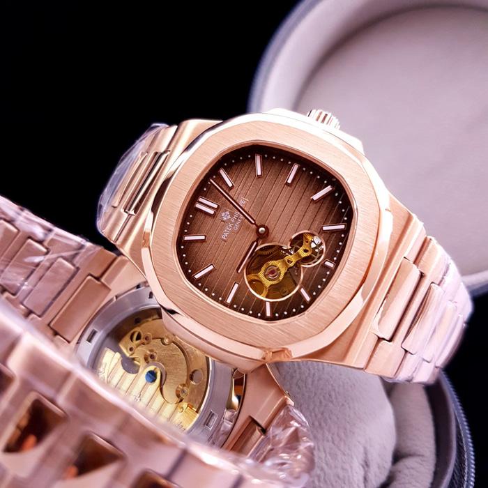 Jam Tangan Pria Merk Patek Philippe Nautilius Geneva Rosegold Automtic