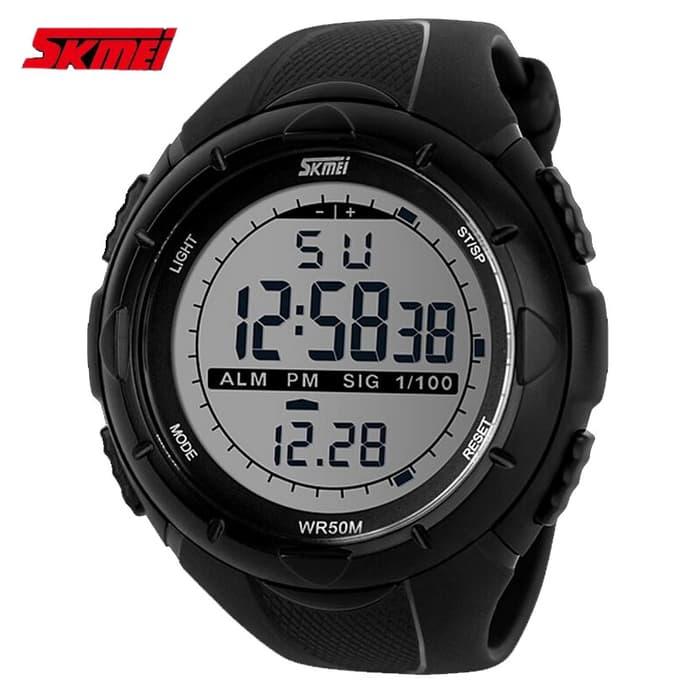 jual jam tangan Pria wanita SKMEI S-Shock minimalis Sport Watch - Hitam