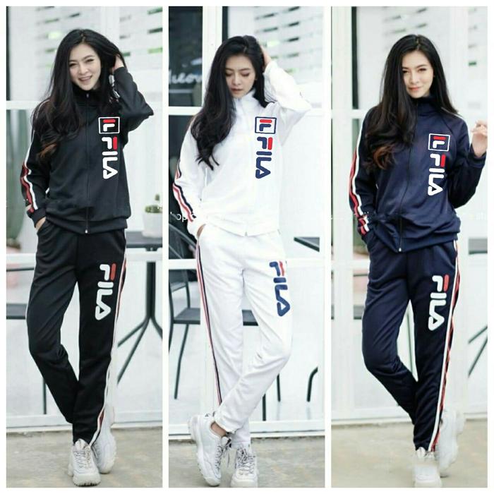 Di Jual Pakain Terbaru Set Jaket Neck Line Fila Lazada Fiesta