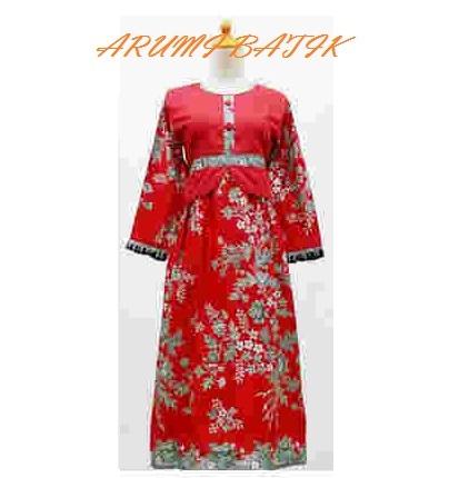 Gamis Long Maxi Dress Baju Muslim Muslimah Anak Batik 1520