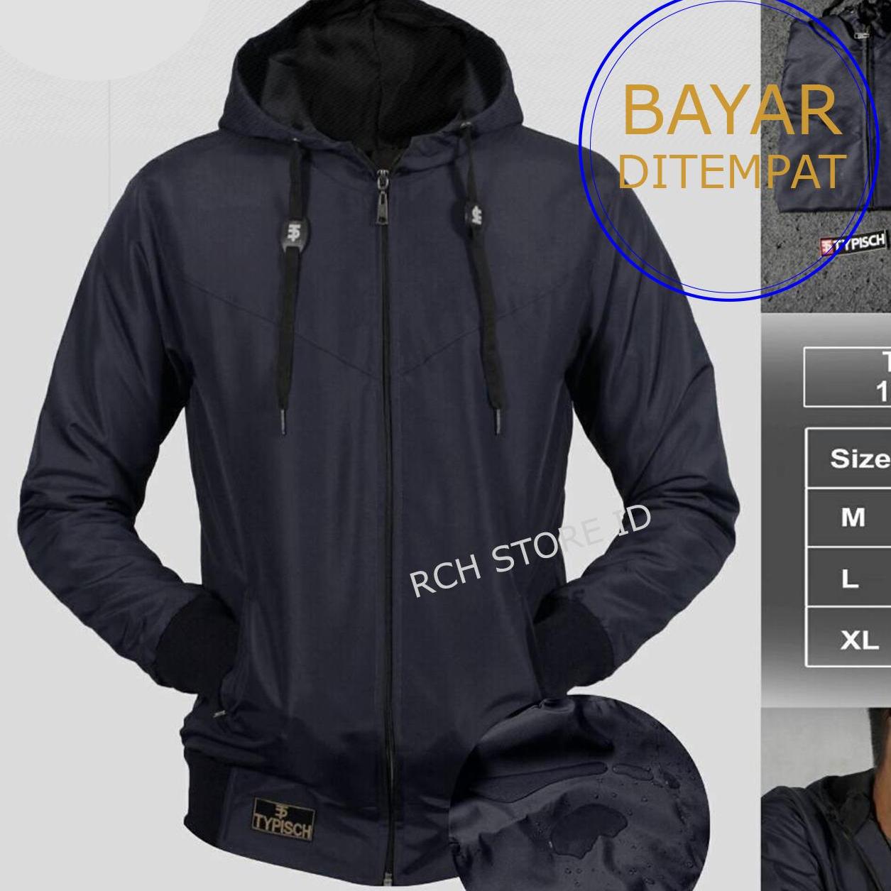 Jaket Typish Taslan Navy 100 % anti air
