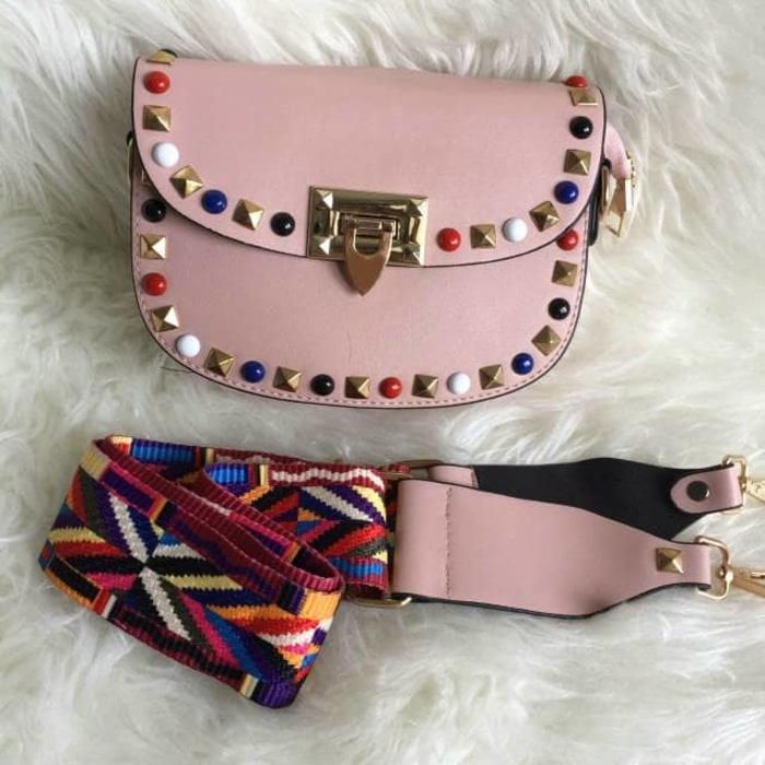 HOT SPESIAL!!! tas valentino sling rockstud peach(premium quality) - ofiHX2