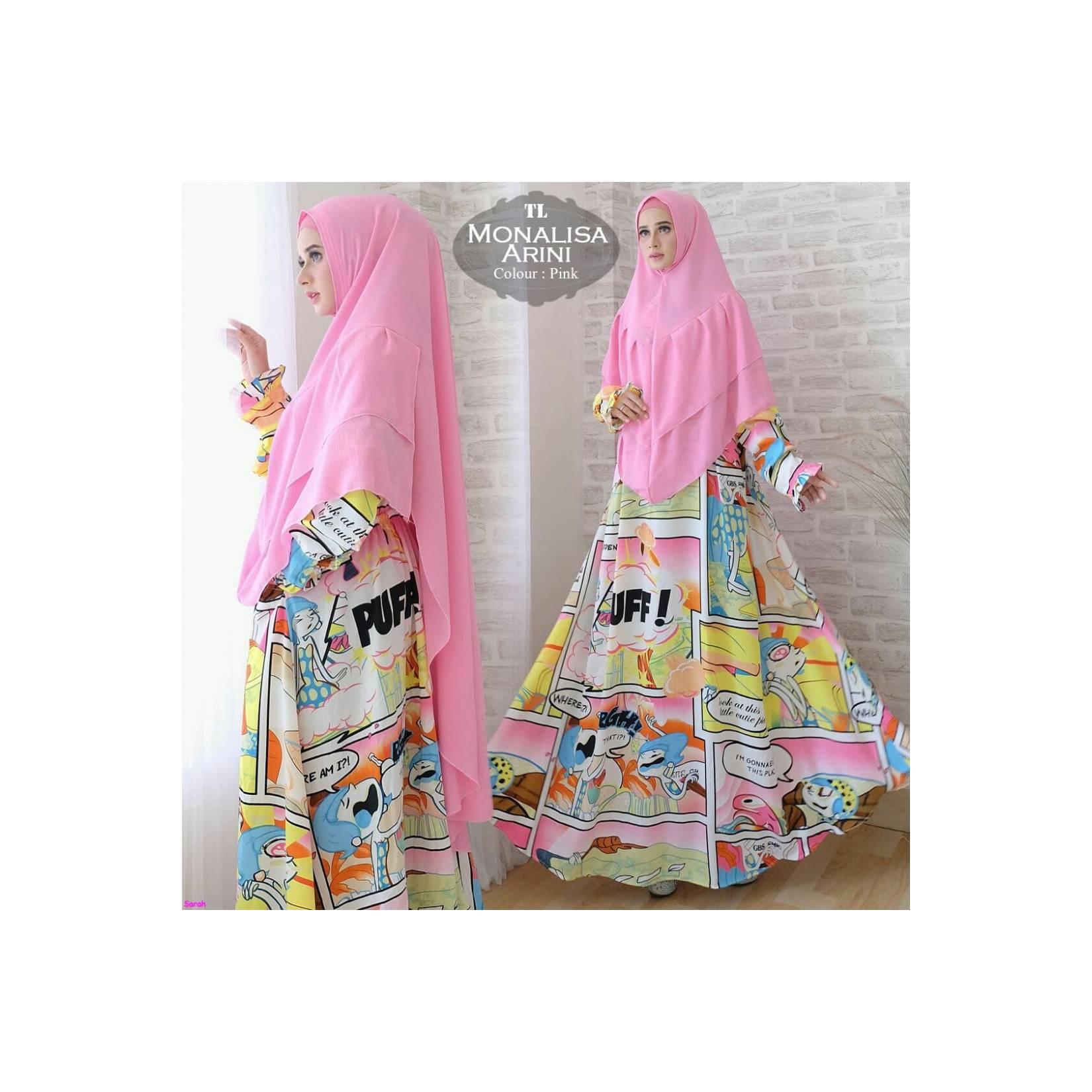 Syari monalisa arini/gamis anak remaja/maxi dress polos murah/TL