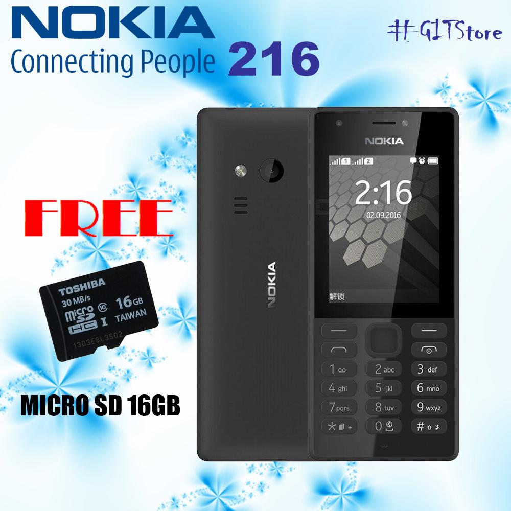 Nokia 216 DS Black Free Micro SD 16GB