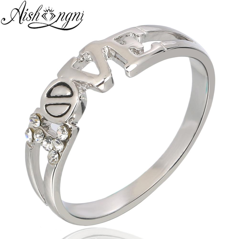Cincin Cinta untuk Wanita AAA Kubik Cincin Zirconia Gadis Hadiah Perhiasan Mawar Emas Cincin Pernikahan Anti Alergi Beberapa Cincin