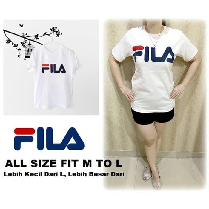 Clairestore Kaos Wanita Best Seller Fila - Putih