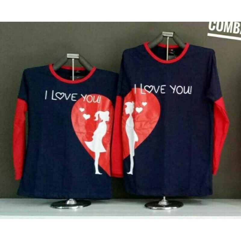 H~SHICO - KAOS COUPLE KOMBINASI Lp. LOVE VALENTINE | BUSANA PASANGAN | KAOS COUPLE | KAOS OBLONG | T- SHIRT