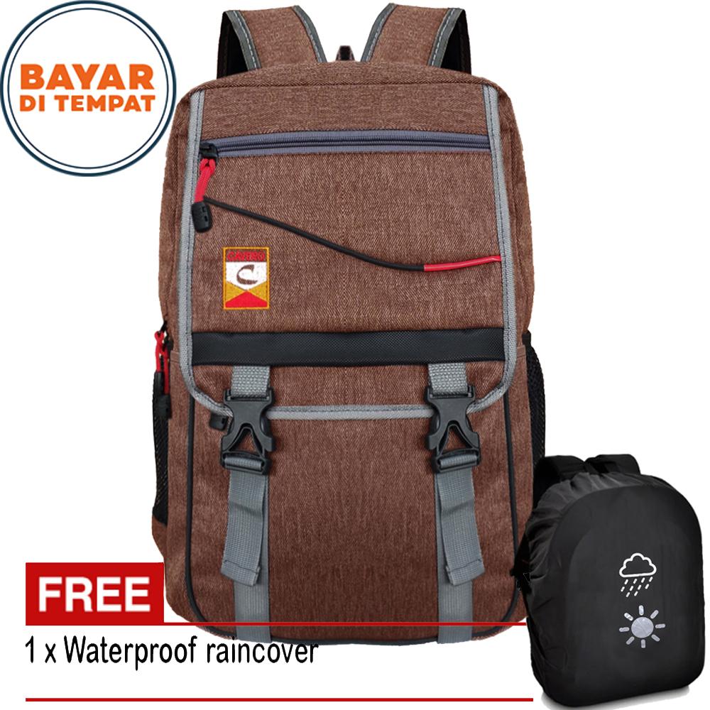 Tas Pria C0501-18 Tas Ransel Pria Tas Wanita Tas Ransel Wanita Tas Punggung Tas Laptop Tas Korea Tas Ransel Korea Tas Sekolah Tas Kerja Tas Wanita Terbaru Tas Wanita Korea Tas Gunung 40l Tas Pria Ransel Tas Wanita Murah Original - Coffee + Raincover