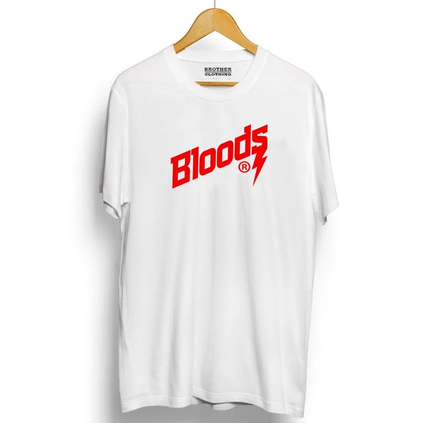 Brother Store Kaos Distro Bloods Text Red Premium