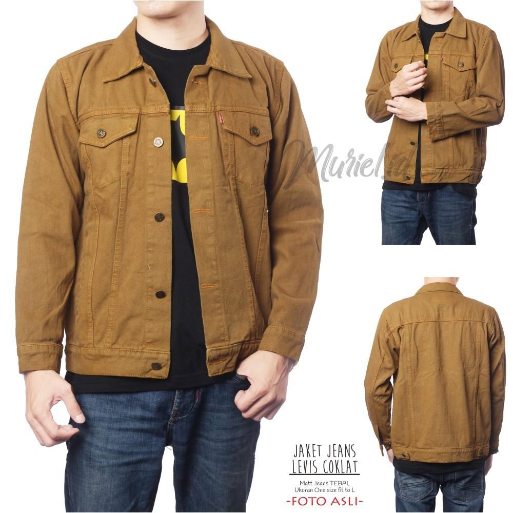 JAKET JEANS LEVIS COKELAT / Pusat Grosir Jaket Ter-MURAH ABDG