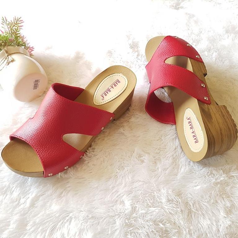 Termurah-Bara ~ Bara - Sandal Wedges Selop Jelly Wanita B1970 Tinggi 5 cm