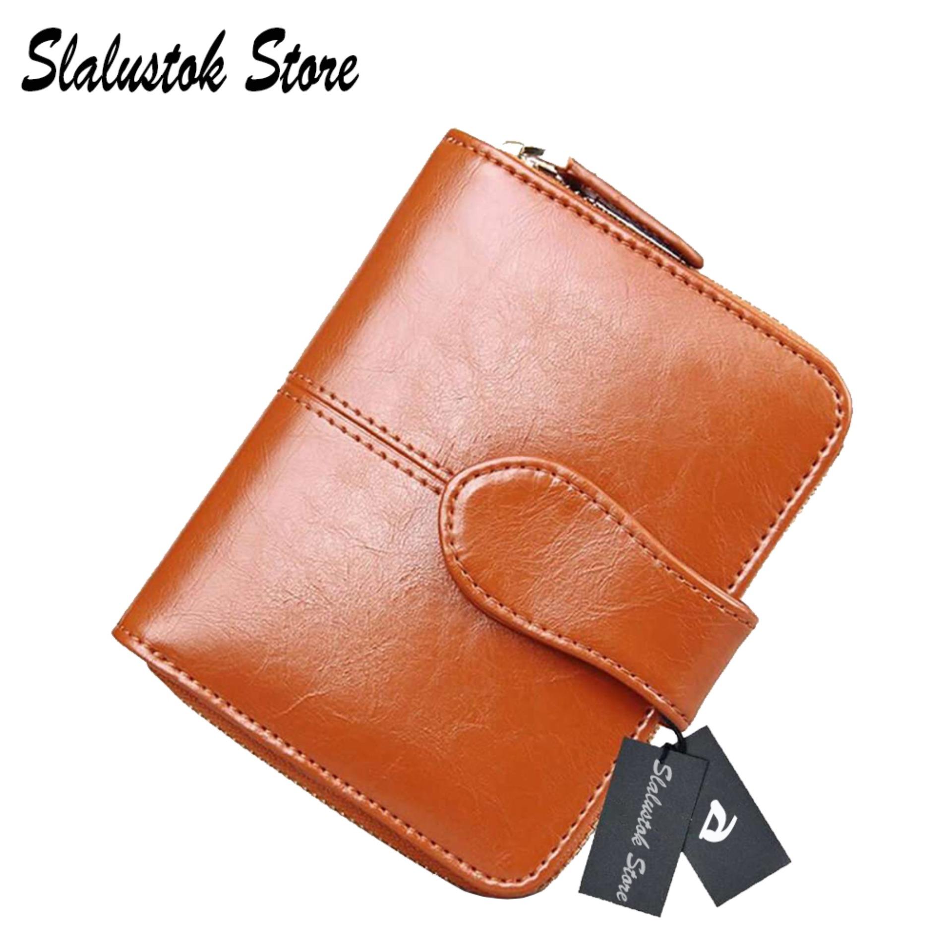 SlaluStok Store - Fashion Korea Dompet Mini Wanita Dompet Pendek Casual Kulit Asli warna Solid beritsleting wadah kartu ( DKI Jakarta )