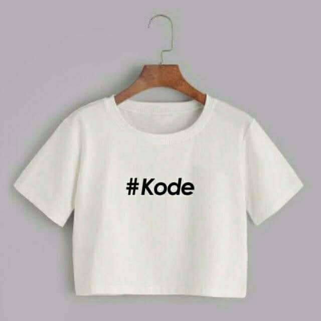 KING_FASHION KAOS PENDEK CROP KODE
