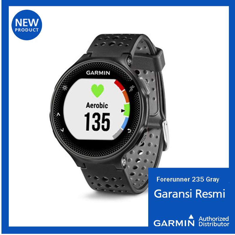 Garmin Forerunner 235 / FR 235 Grey Black Original Garansi Resmi TAM 2 Tahun