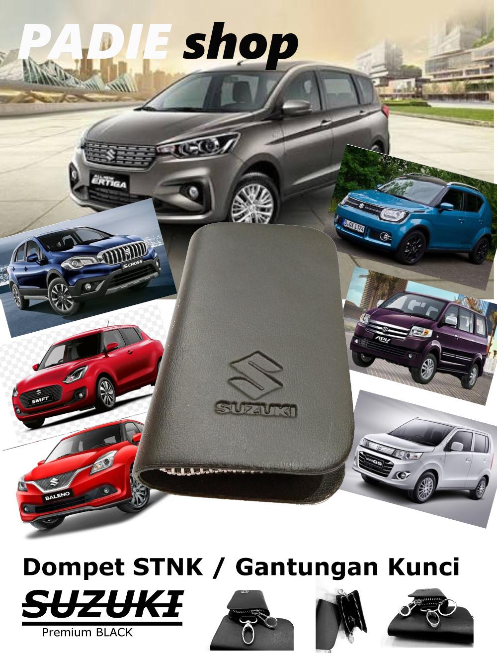 PADIE - Dompet STNK Mobil SUZUKI / Gantungan Kunci Premium BLACK 