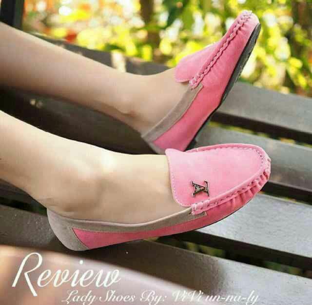 FLATSHOES LV DENISA 3 WARNA - Maroon, 36 / boots / sepatu / sepatu wanita murah / slip on / sepatu flat / sepatu sneakers / sepatu keren / sepatu wanita / sandal wanita / sepatu sandal / sepatu b