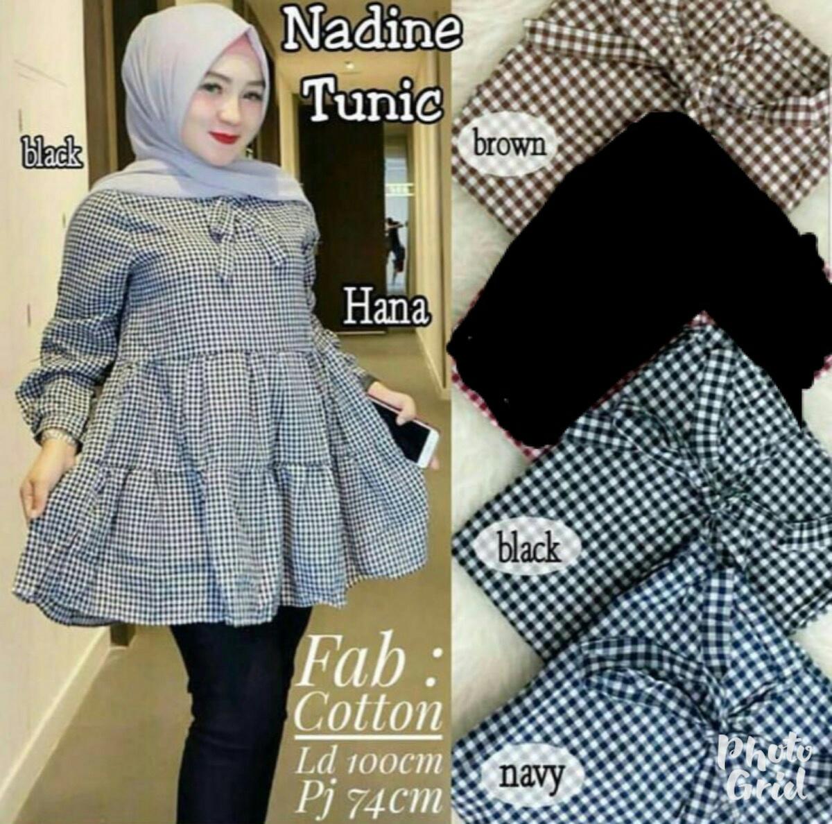 J&C Nadine Tunic / Atasan Tunik / Blouse Muslim / Kemeja Tunik / Tunik Wanita / Atasan Muslim / Baju Muslim / Tunik Katun / Baju Panjang / Hijab Fashion / Hijab Style / Kemeja Casual / Kemeja Jumbo / Kemeja Big Size